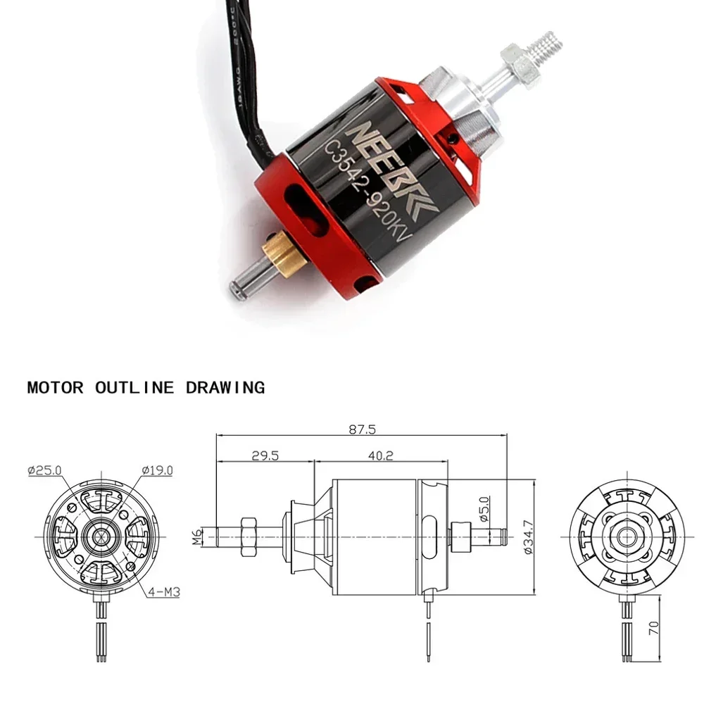1/2/4 шт. 3542 920KV 1400KV Ou – обзор и цена Drone Battery 4S