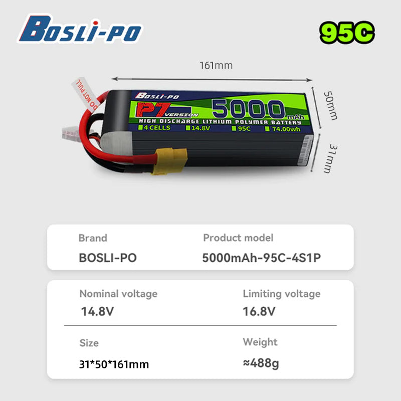 Аккумулятор Boslipo P7 Version – обзор и цена Drone Battery 4S