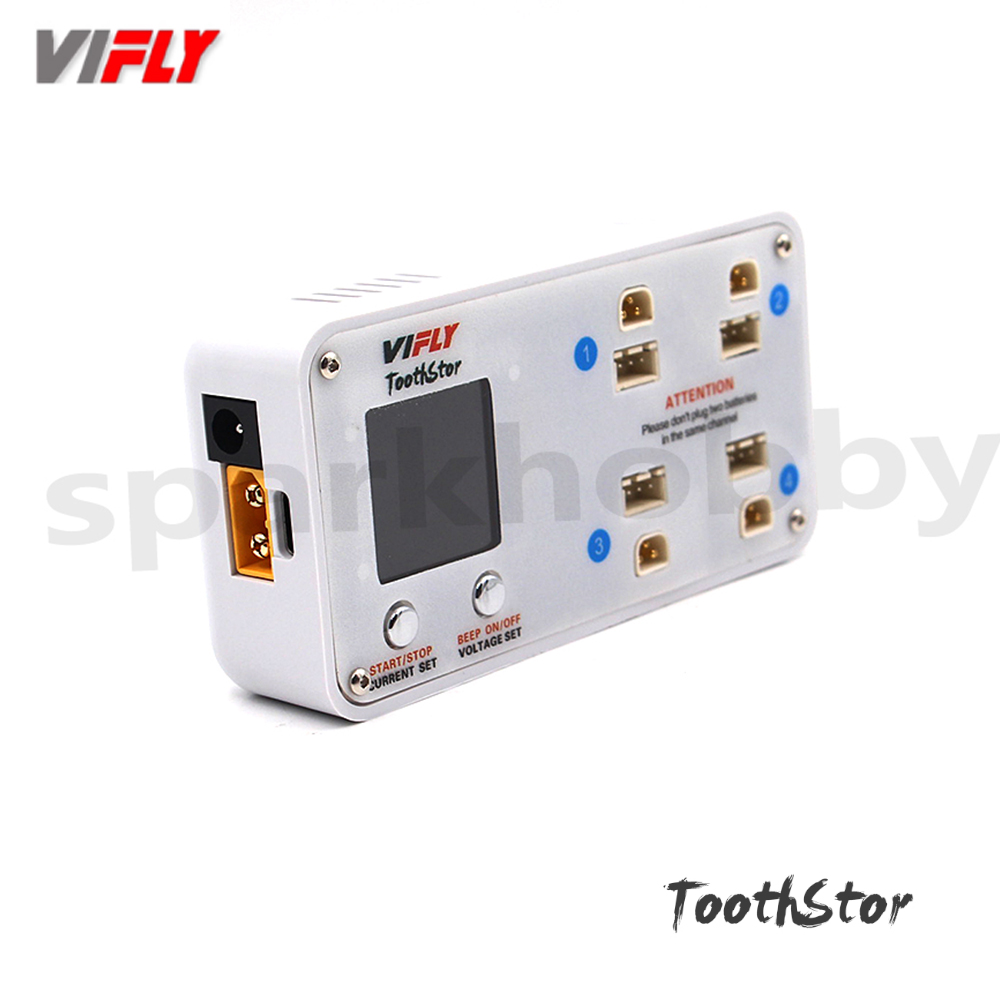 VIFLY ToothStor 4-портовое бал – обзор и цена Drone Battery Balance Charger